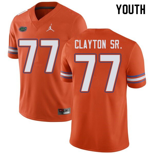 Jordan Brand Youth #77 Antonneous Clayton Sr. Florida Gators College Football Jersey Orange